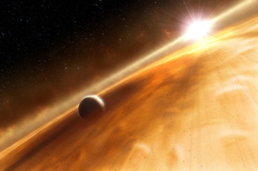 Artist's concept of exoplanet orbiting Fomalhaut